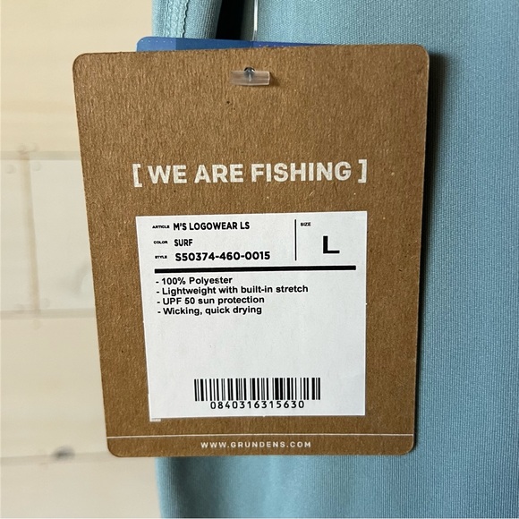 Men's Grundens Logo Anchor SS Tech Tee - Picture 3 of 5